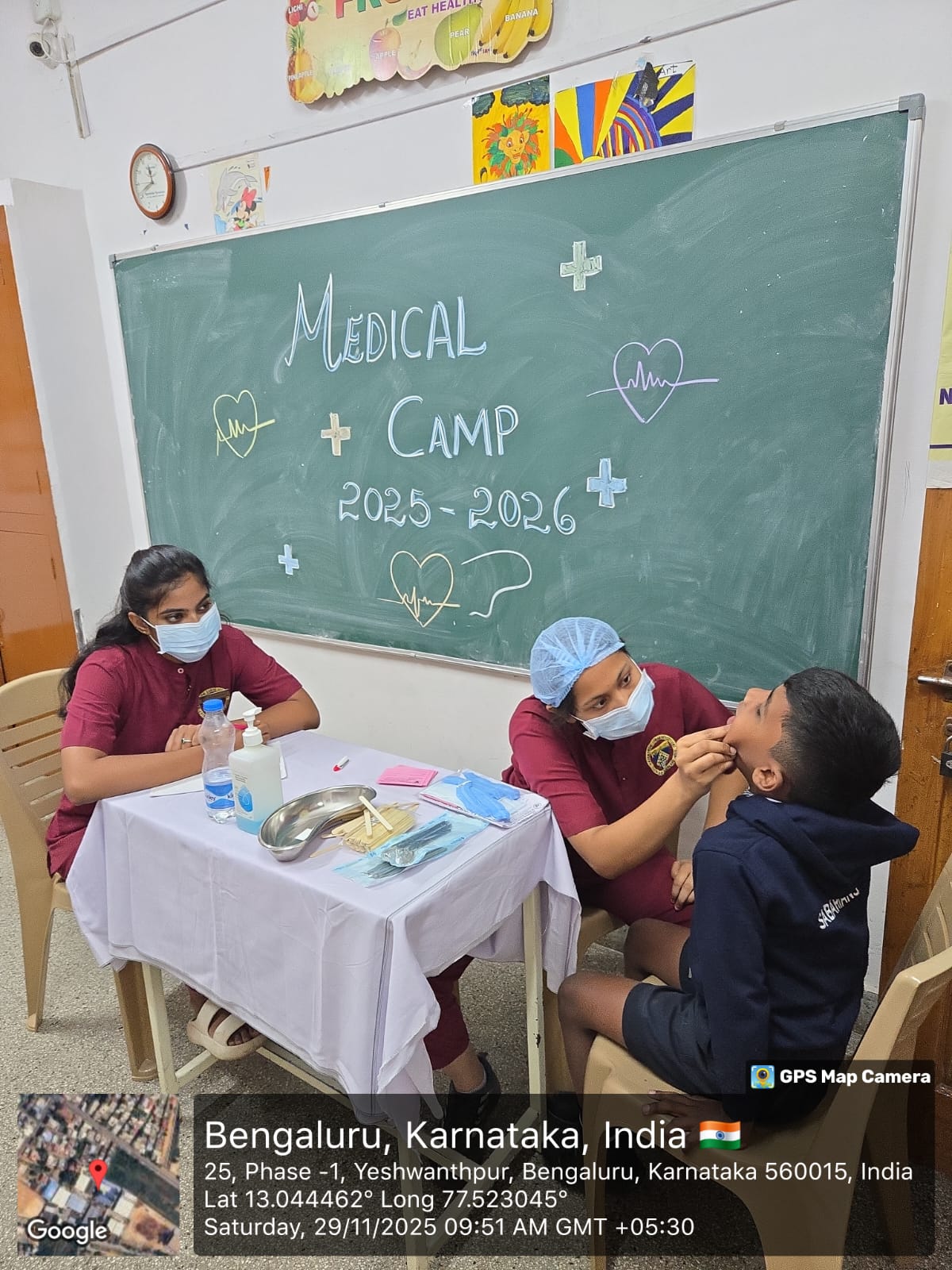 Child receiving dental check-up